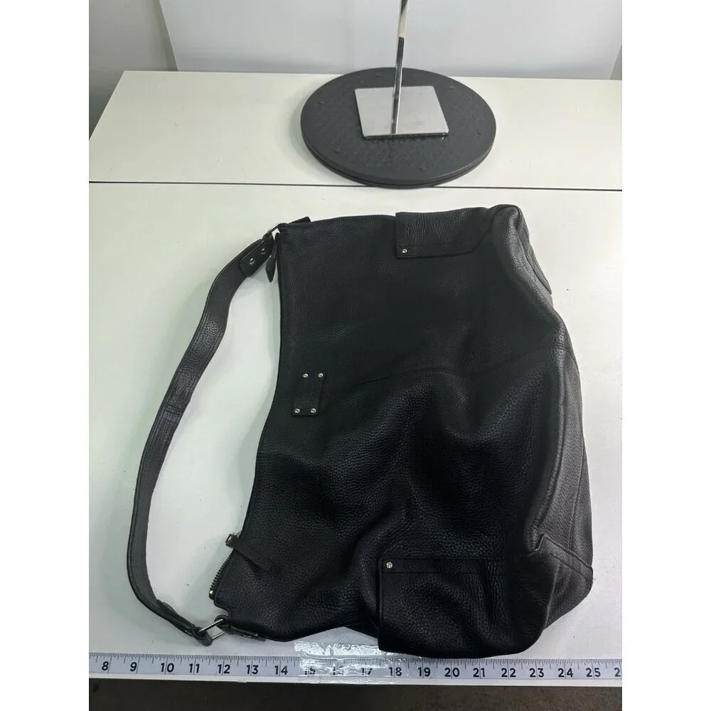 Kate Spade Black Genuine Pebbled Leather XL Hobo Shoulder Bag